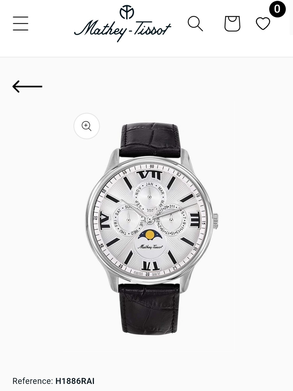 Men's Mathey Tissot Edmond Moon H1886RAI Watch